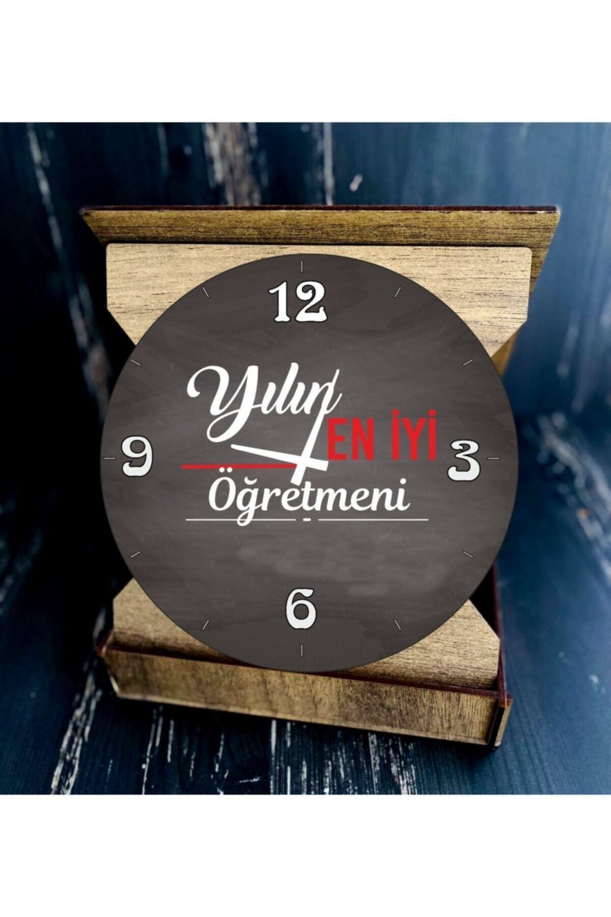 Öğretmenler Günü L Ahşap I Yılın En Iyi Öğretmeni Masa Saati