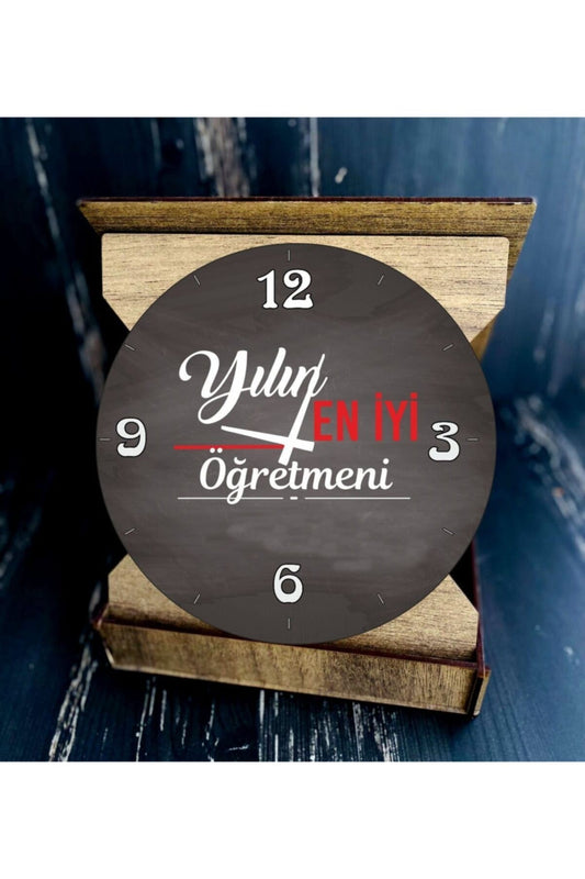 Öğretmenler Günü L Ahşap I Yılın En Iyi Öğretmeni Masa Saati