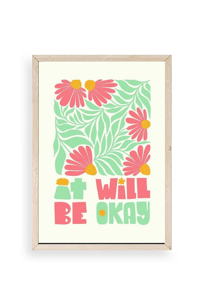 Motto Ahşap Çerçeveli Tablo 50 x 70