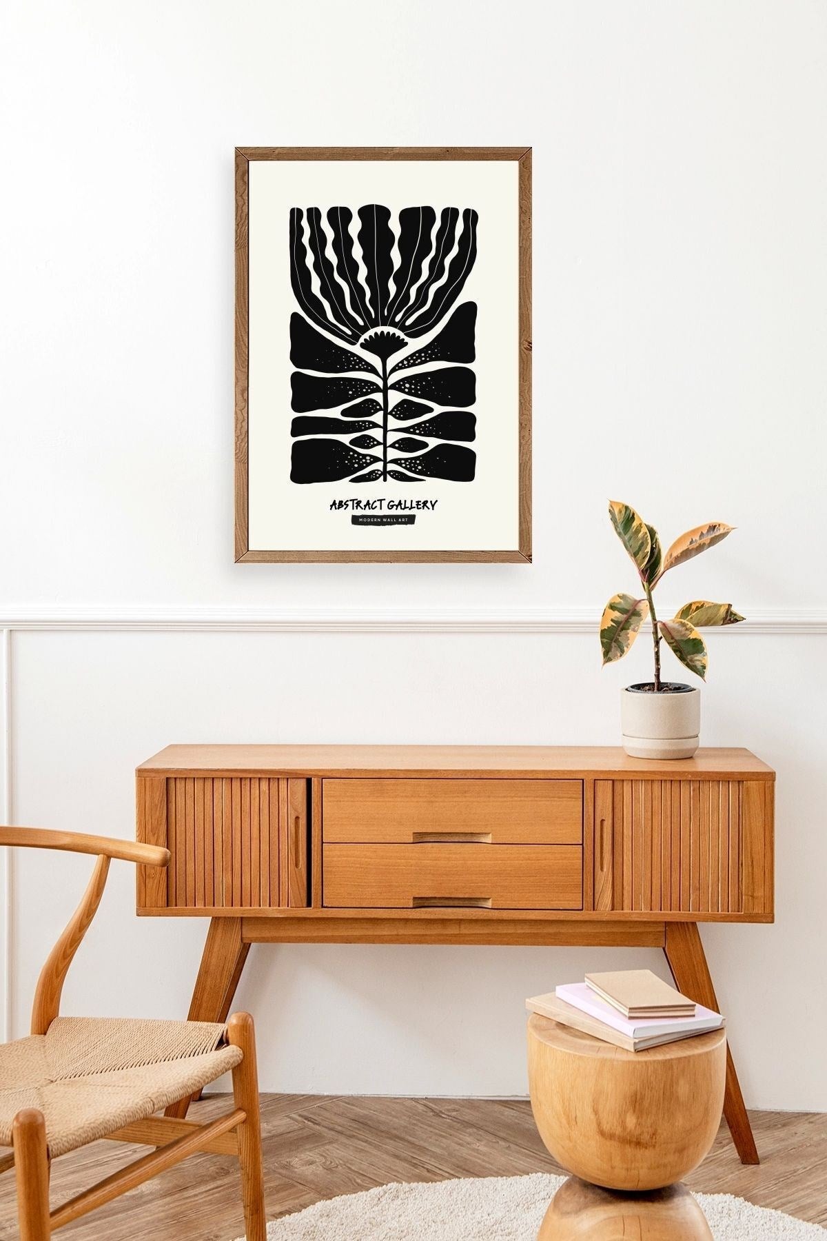 Modern Ahşap Çerçeveli Tablo 23 x 30