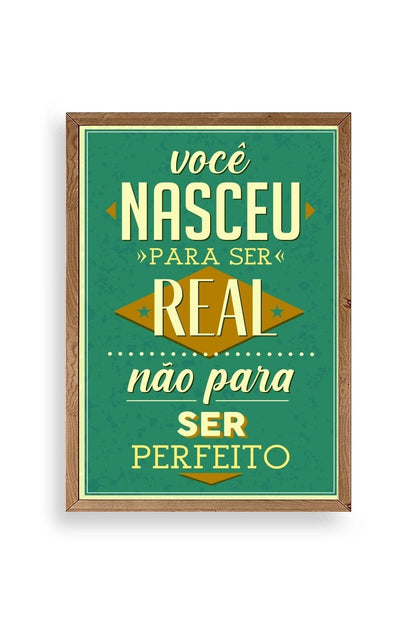 Motto Ahşap Çerçeveli Tablo 50 x 70