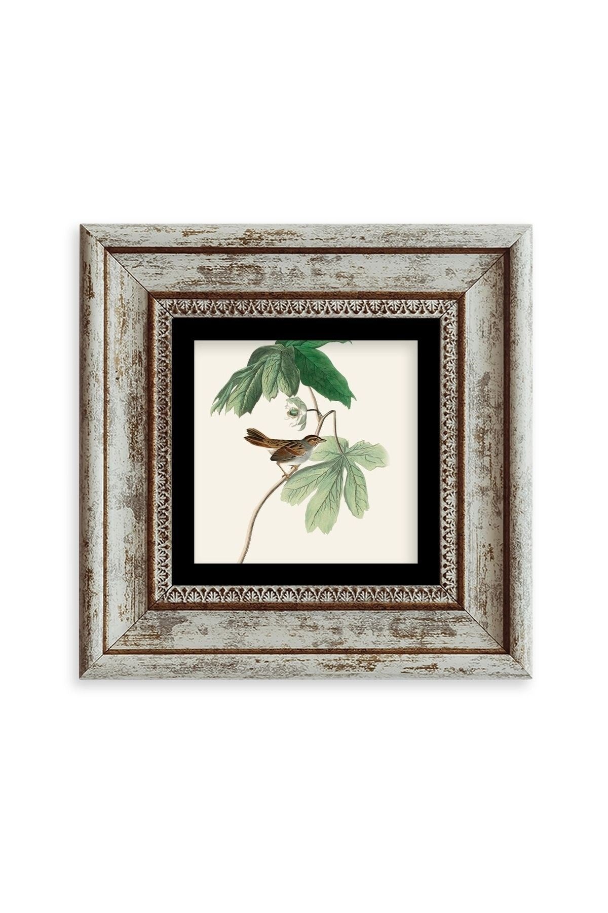 Yapraklar Çerçeveli Taş Tablo 20 cm