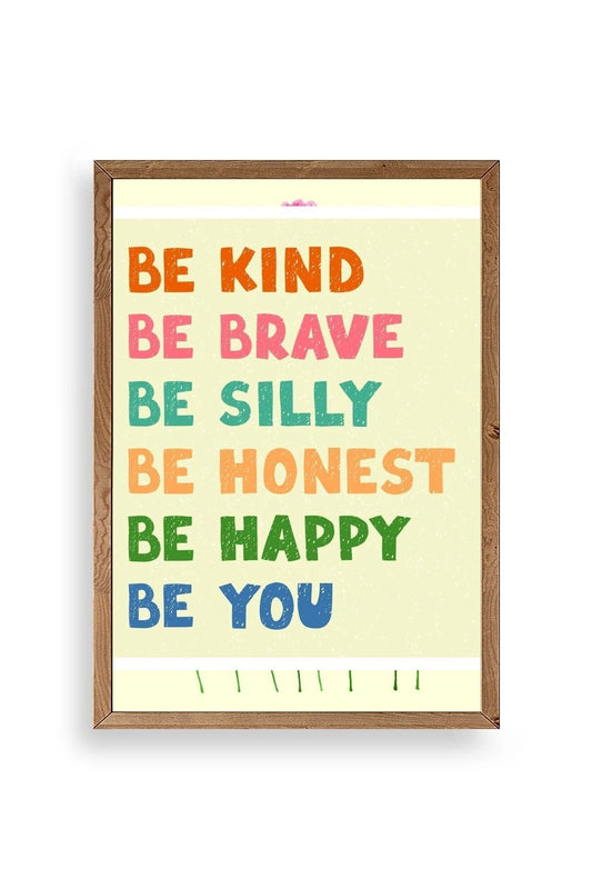 Motto Ahşap Çerçeveli Tablo 50 x 70