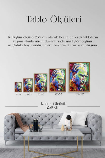 Atatürk Ahşap Çerçeveli Tablo 23 x 30