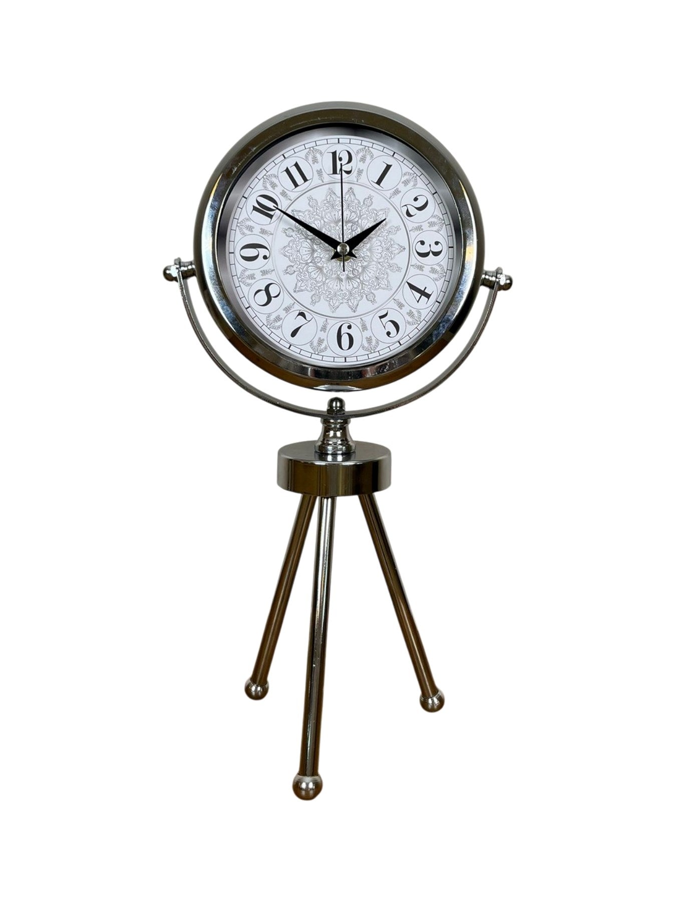 Zentime Krom Şık Üç Ayaklı Masa Saati