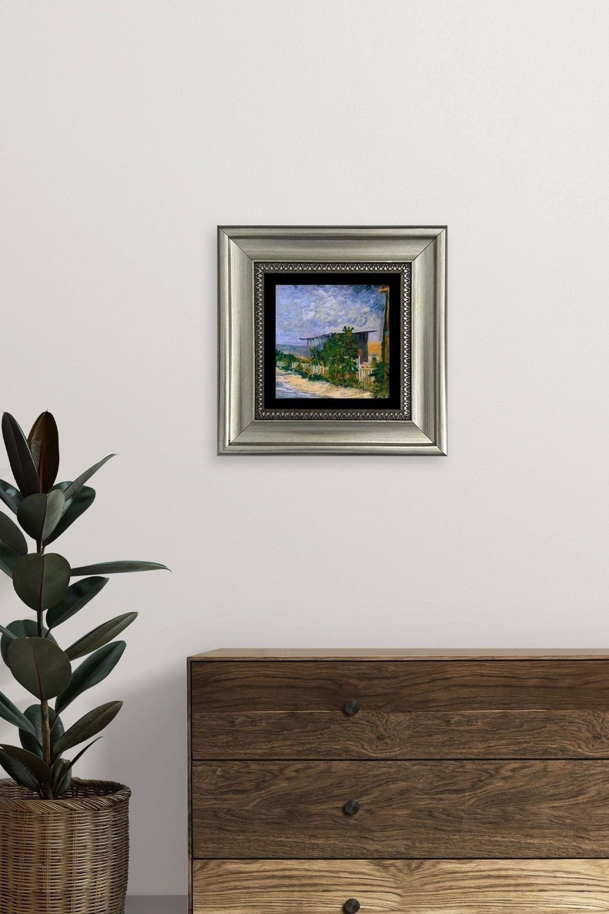 Van Gogh Çerçeveli Taş Tablo 20 cm