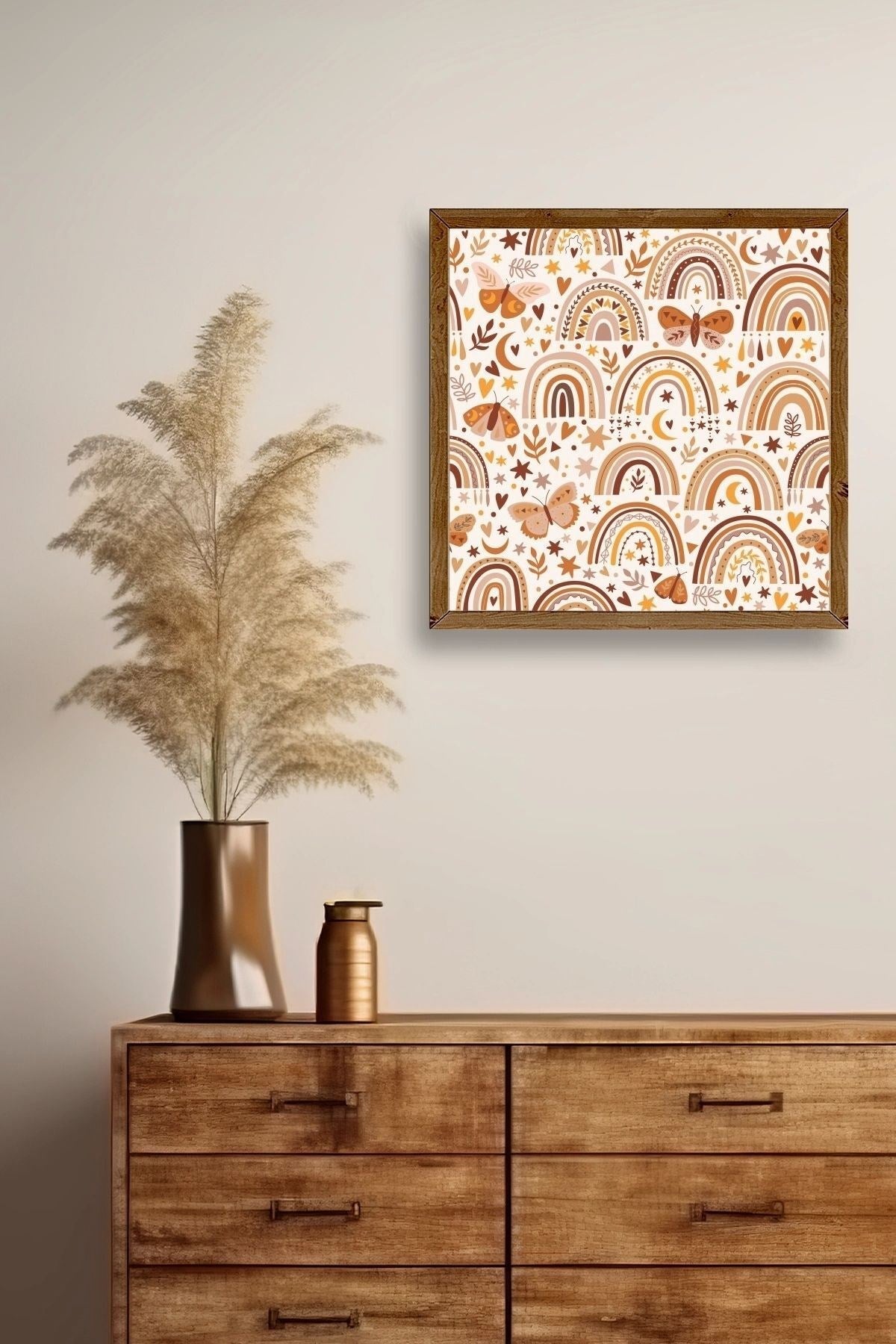 Gökkuşağı Ahşap Çerçeveli Tablo 23 x 23