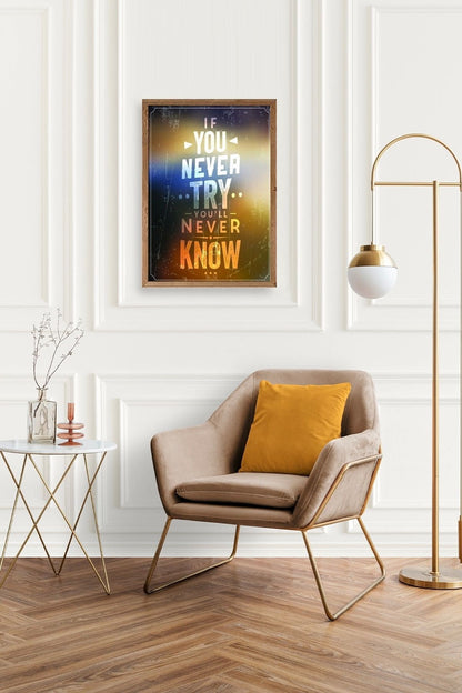 Motto Ahşap Çerçeveli Tablo 50 x 70