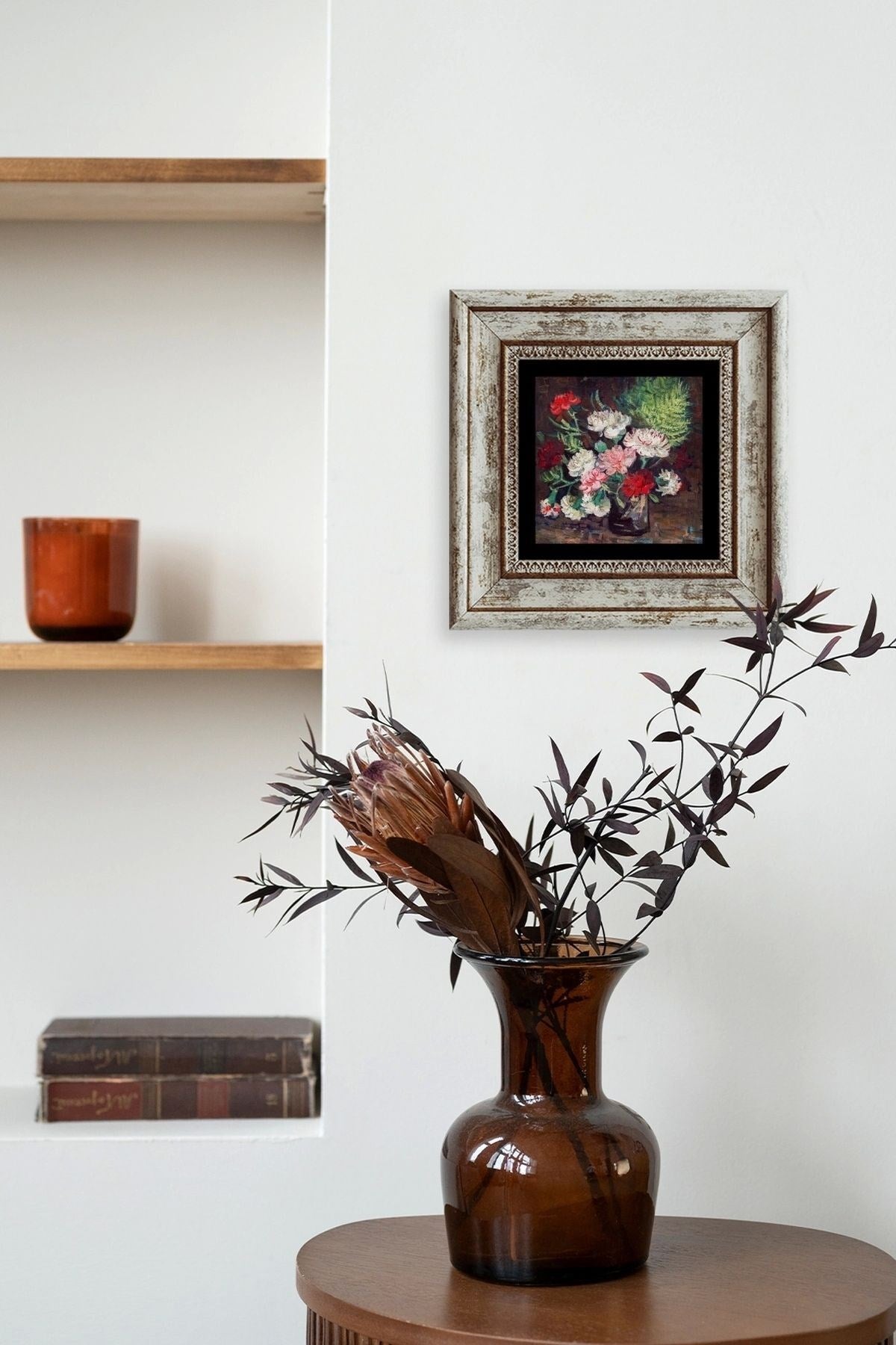 Van Gogh Çerçeveli Taş Tablo 20 cm