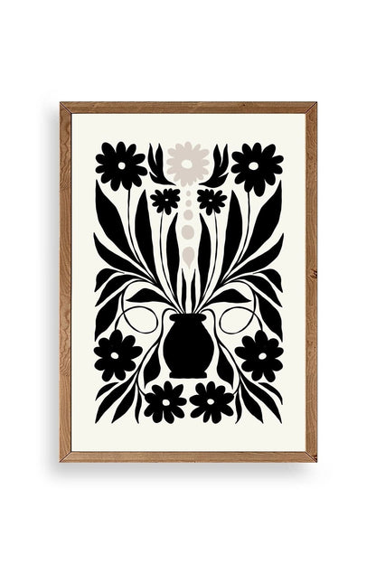 Çiçek Ahşap Çerçeveli Tablo 23 x 30