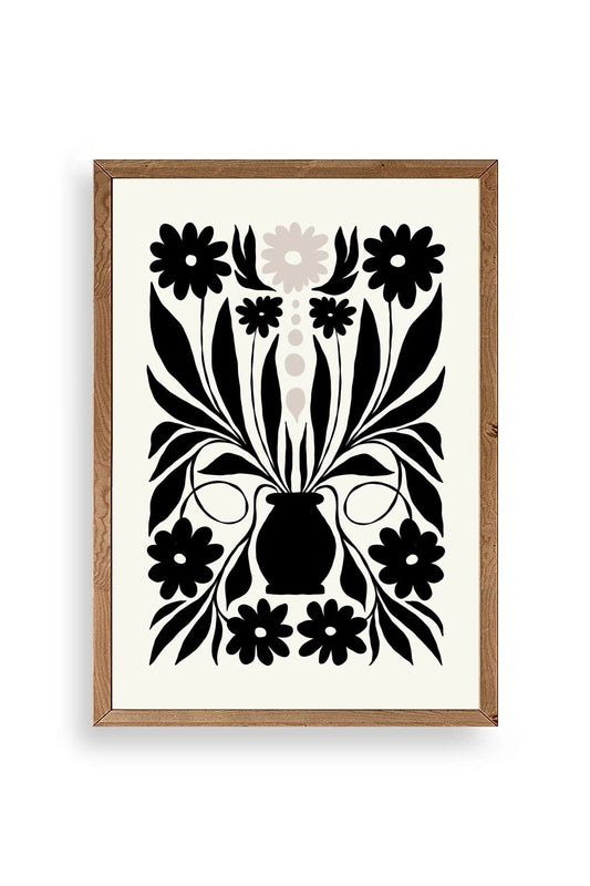 Çiçek Ahşap Çerçeveli Tablo 23 x 30