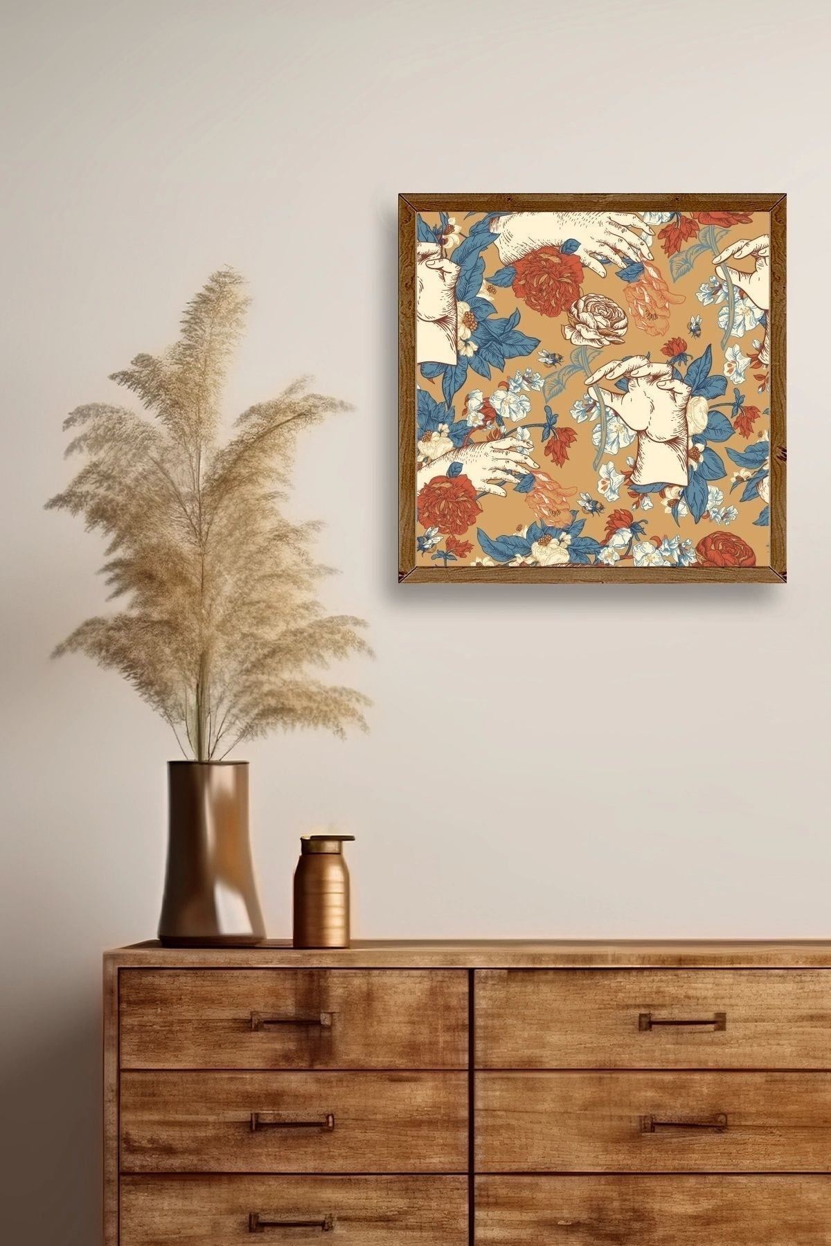 Güller Ahşap Çerçeveli Tablo 42 x 42