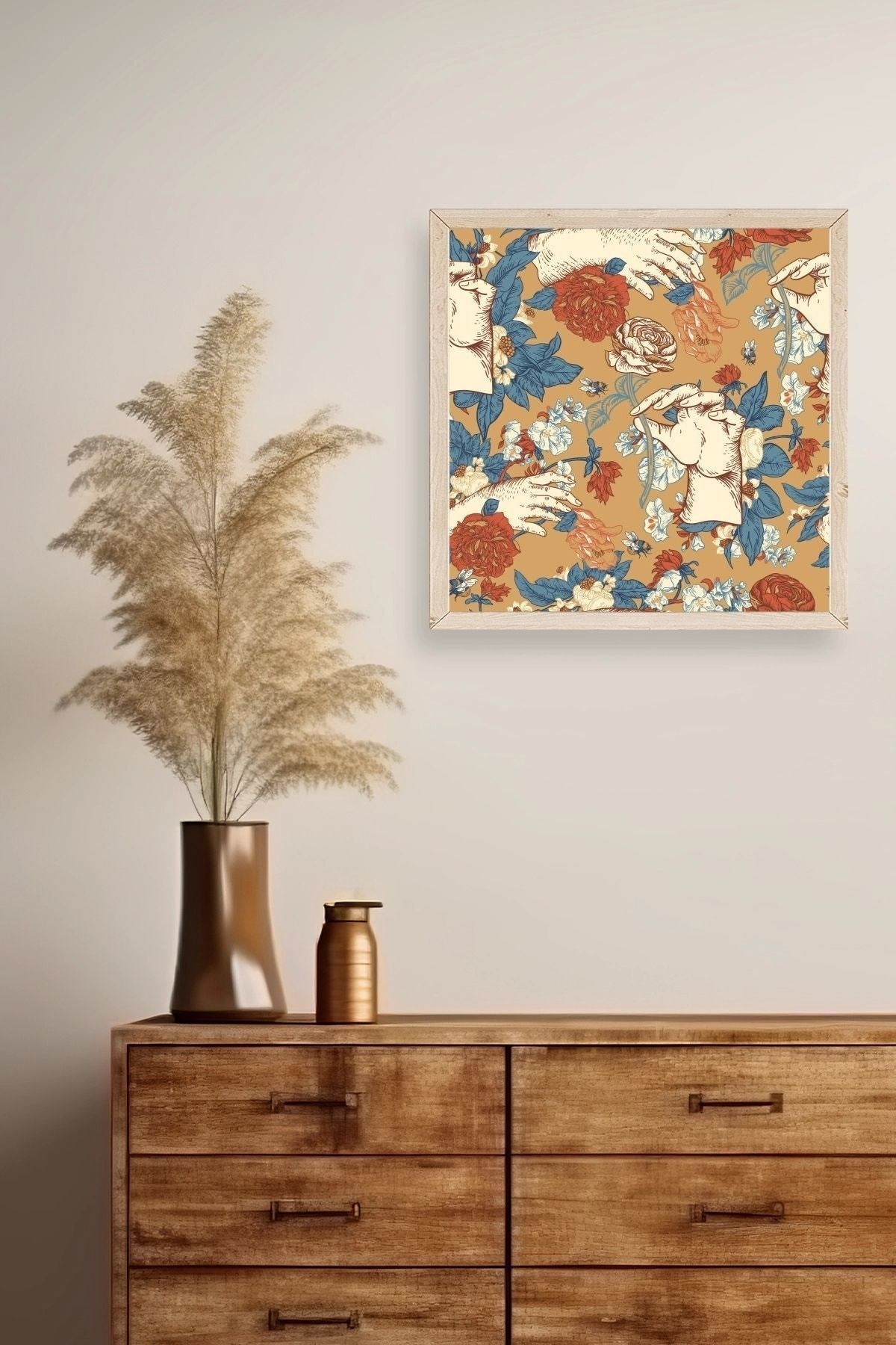 Güller Ahşap Çerçeveli Tablo 50 x 50