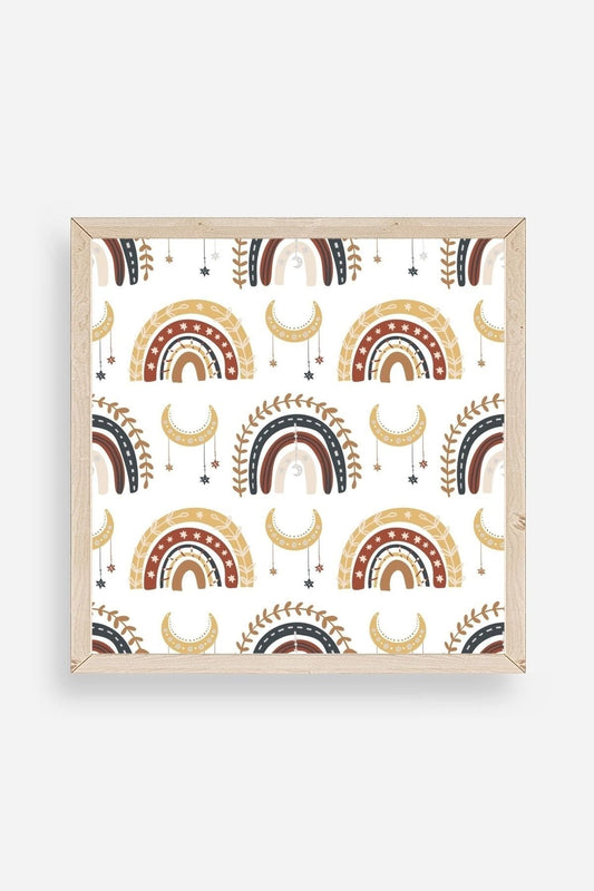 Gökkuşağı Ahşap Çerçeveli Tablo 50 x 50