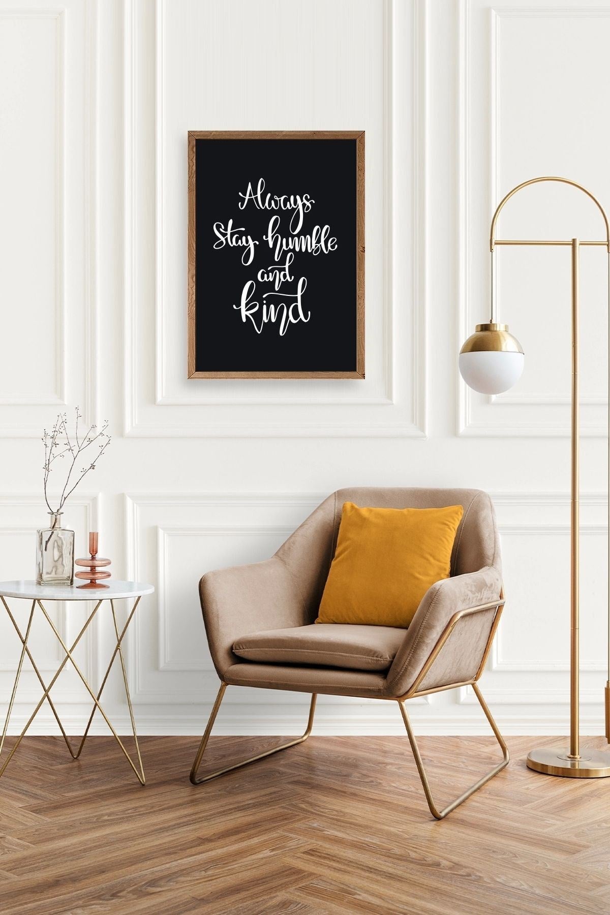 Motto Ahşap Çerçeveli Tablo 23 x 30