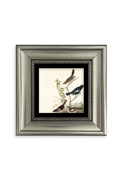 Daldaki Kuşlar Çerçeveli Taş Tablo 20 cm