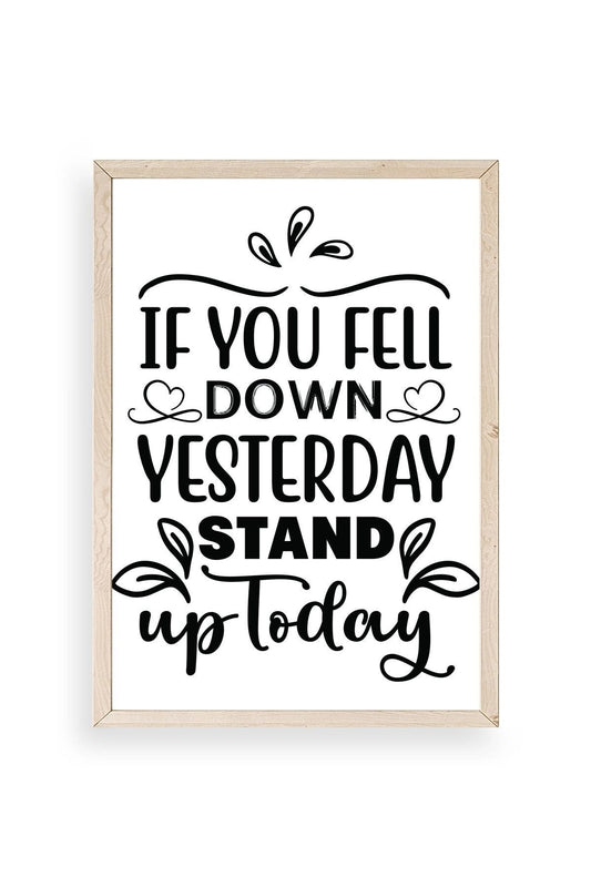 Motto Ahşap Çerçeveli Tablo 23 x 30