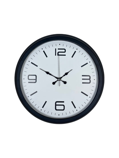 Zentime Sade & Şık Siyah 40 cm Metal Dekoratif Duvar Saati