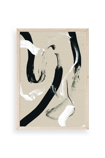 Soyut Ahşap Çerçeveli Tablo 50 x 70