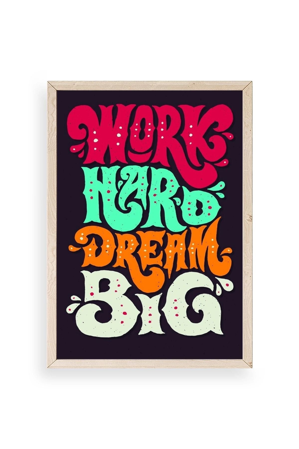 Motto Ahşap Çerçeveli Tablo 50 x 70