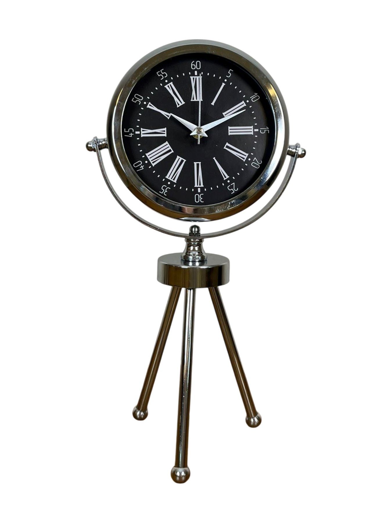 Zentime Krom Şık Üç Ayaklı Masa Saati