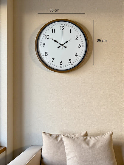 Zentime 36 Cm Kahverengi Dekoratif Duvar Saati