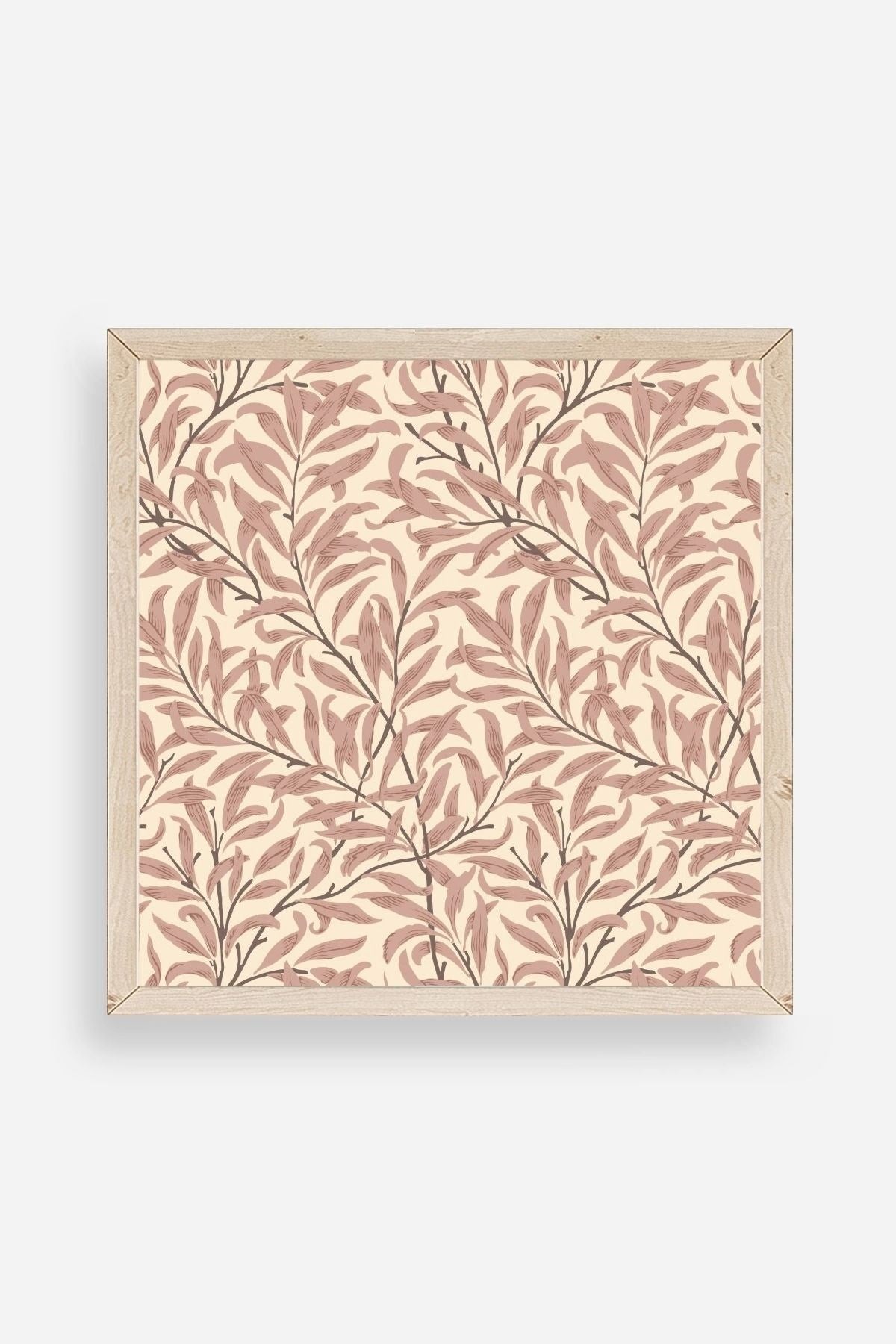 Yaprak Ahşap Çerçeveli Tablo 23 x 23