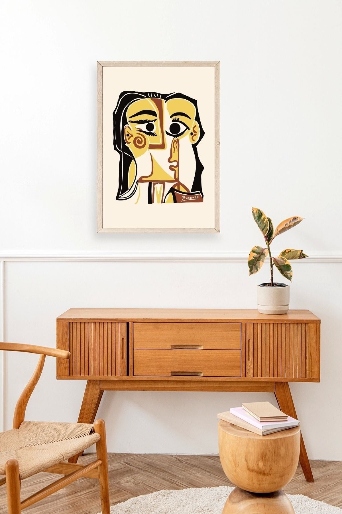 Tete de Femme Ahşap Çerçeveli Tablo 17 x 23