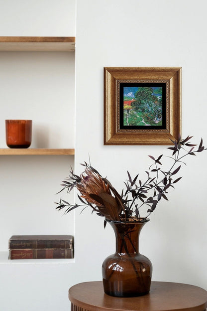 Van Gogh Çerçeveli Taş Tablo 20 cm