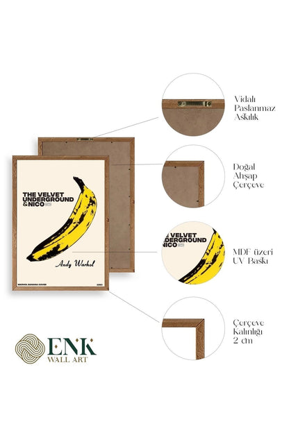 Andy Warhol Ahşap Çerçeveli Tablo 50 x 70