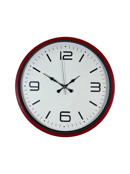 Zentime 36 Cm Kırmızı Dekoratif Duvar Saati