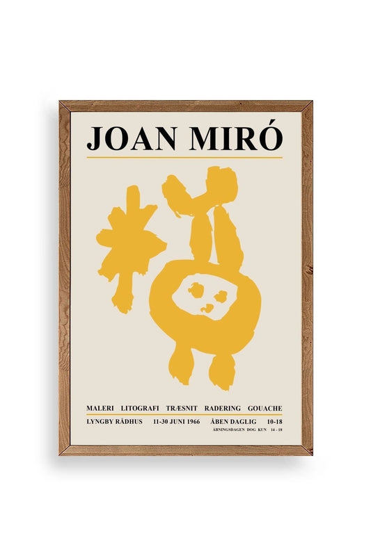 Joan Miro Ahşap Çerçeveli Tablo 30 x 42