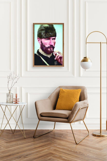 Atatürk Ahşap Çerçeveli Tablo 30 x 42