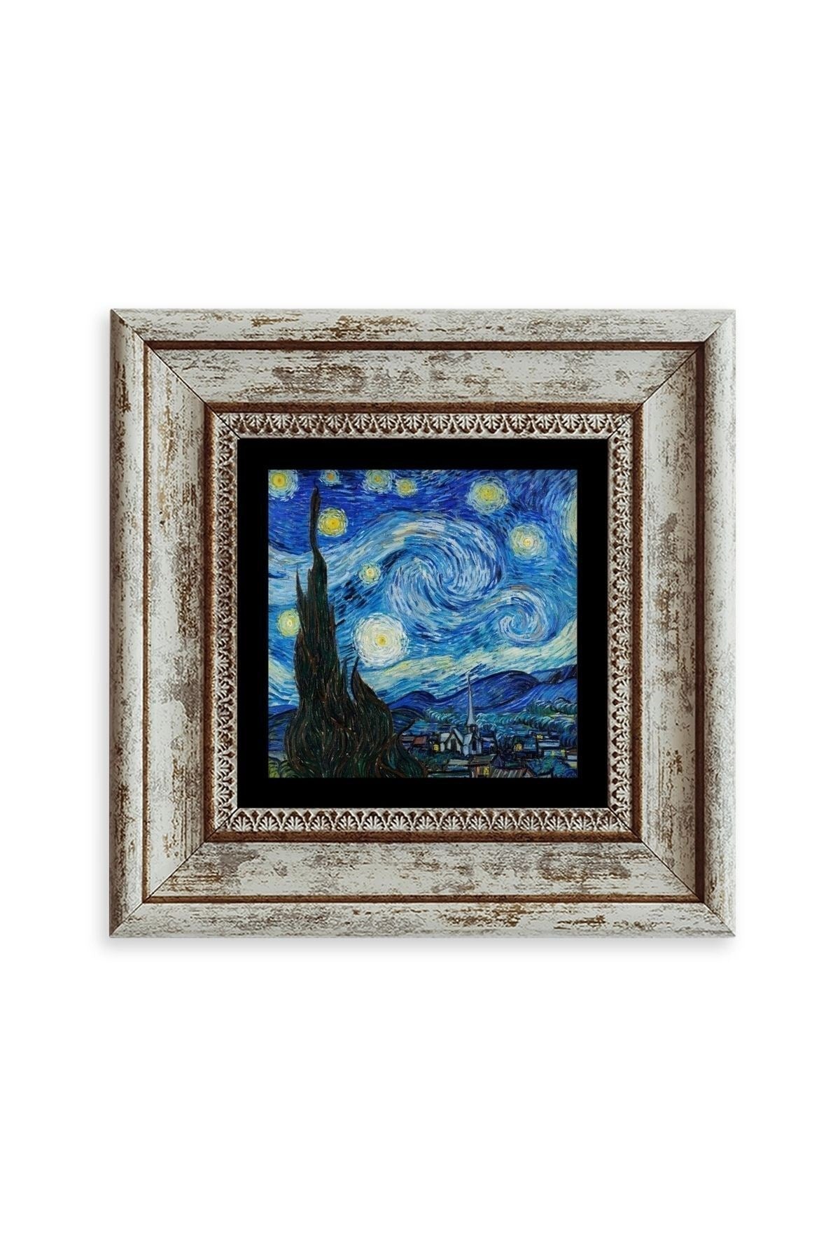 Van Gogh Çerçeveli Taş Tablo 20 cm