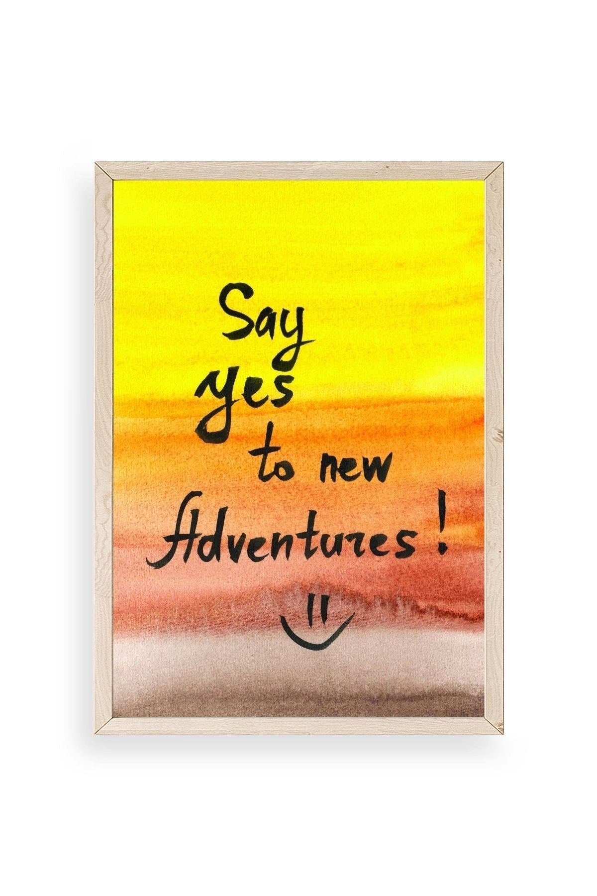 Motto Ahşap Çerçeveli Tablo 23 x 30