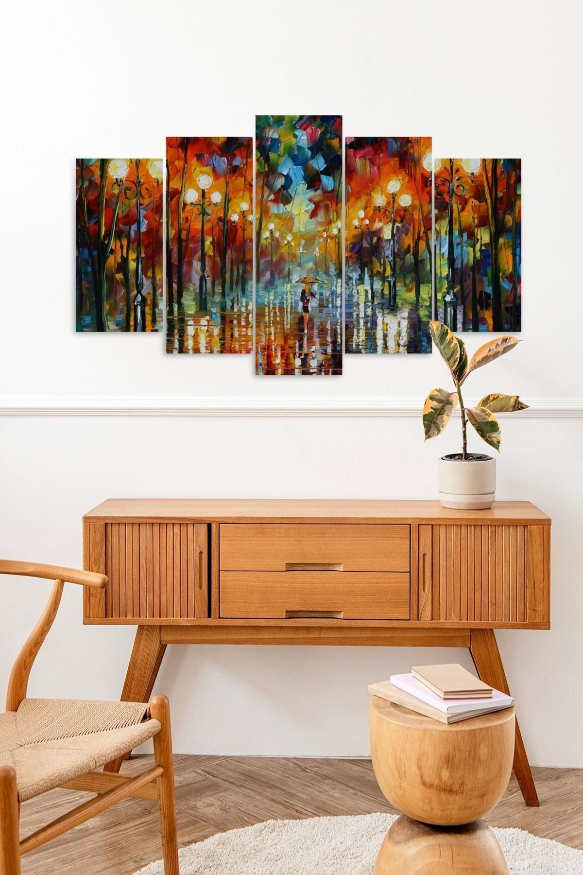 Deniz Manzarası 5 Parçalı Mdf Tablo 60 x 100