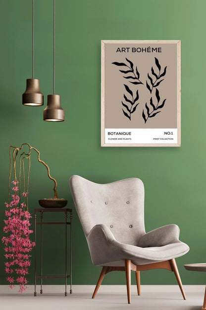 Art Boheme Ahşap Çerçeveli Tablo 30 x 42