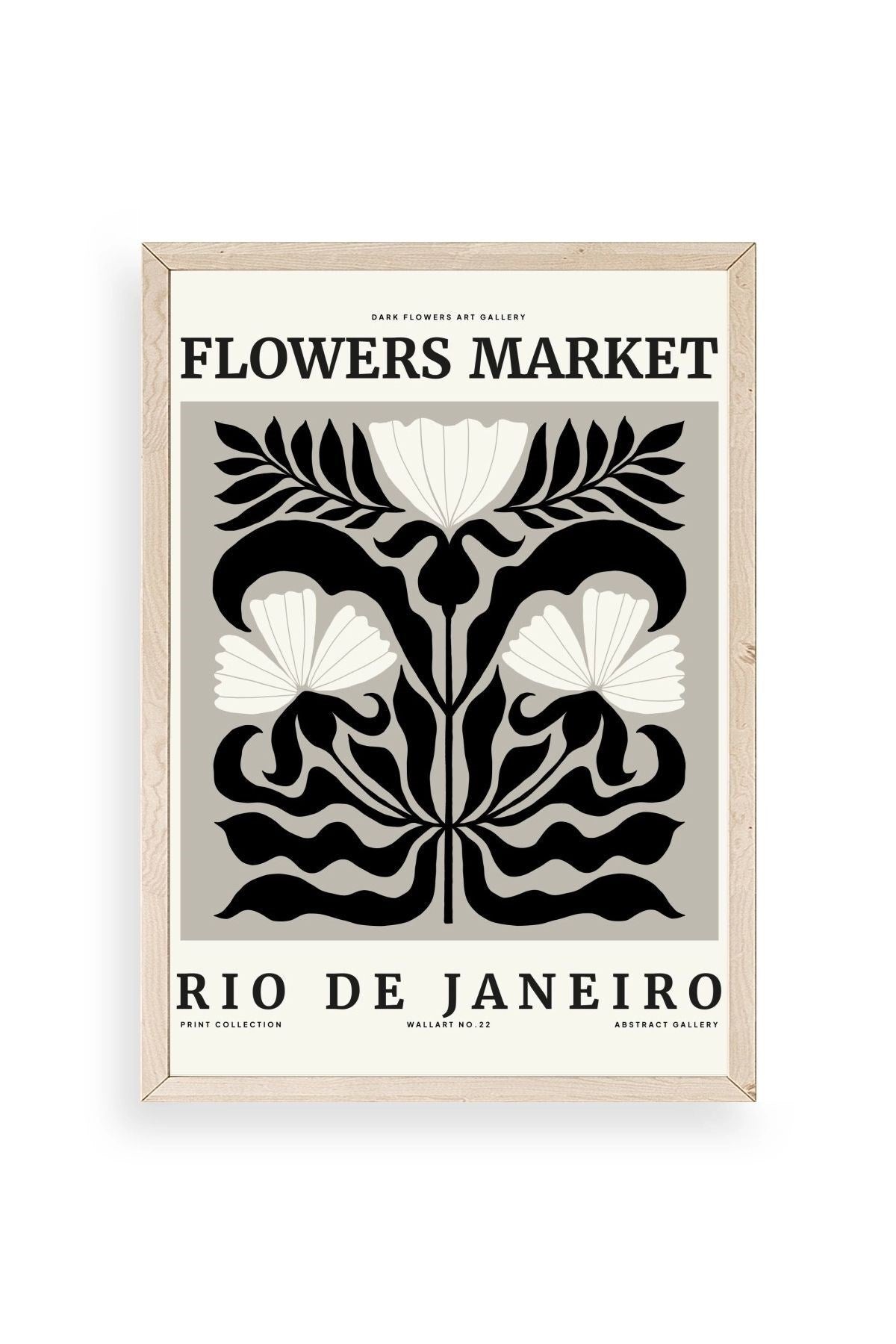 Çiçek Ahşap Çerçeveli Tablo 23 x 30