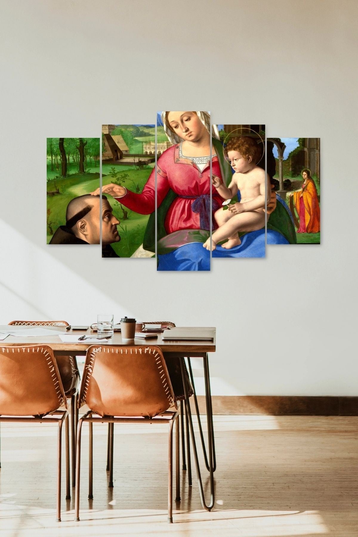 Anne ve Bebek 5 Parçalı Mdf Tablo 60 x 100