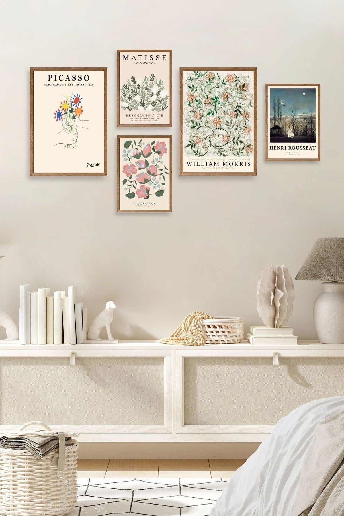 Ünlü Tablo Seti 5'li Tablo 30 x 40