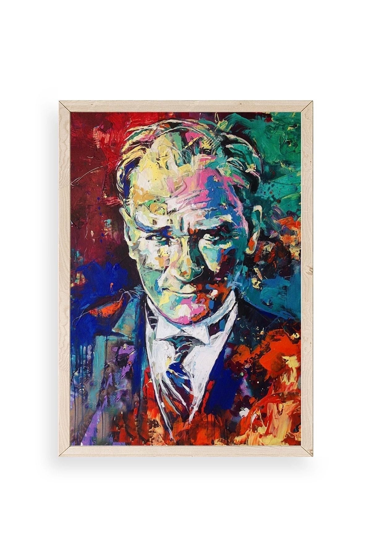 Atatürk Ahşap Çerçeveli Tablo 50 x 70