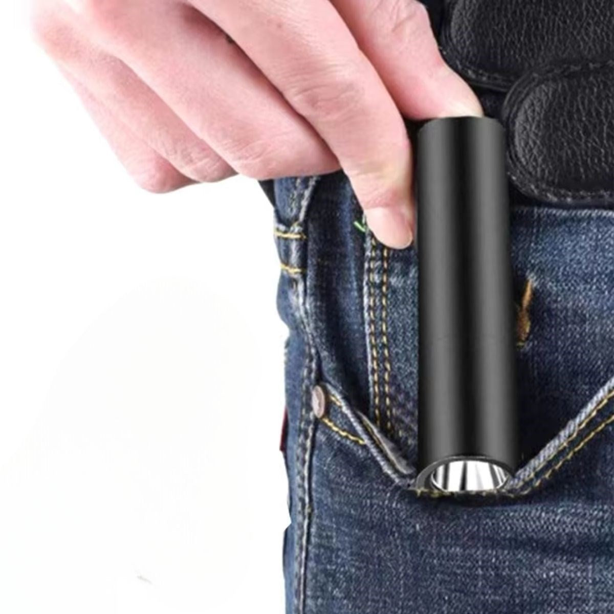 BUFFER® Mini Cep Boy USB İle Şarj Olan Oje Kurutucu Sahte Para Kontol LED UV Mor Işık El Feneri