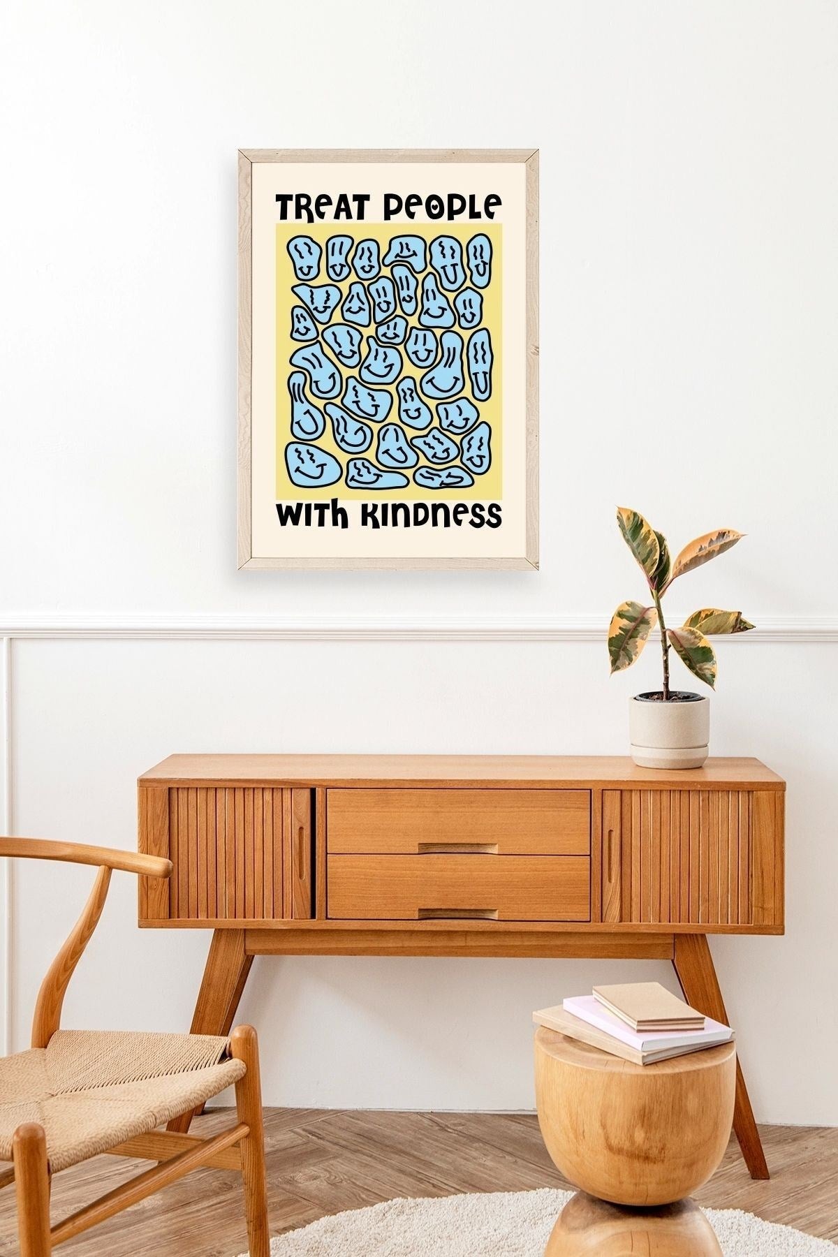 Motto Ahşap Çerçeveli Tablo 23 x 30