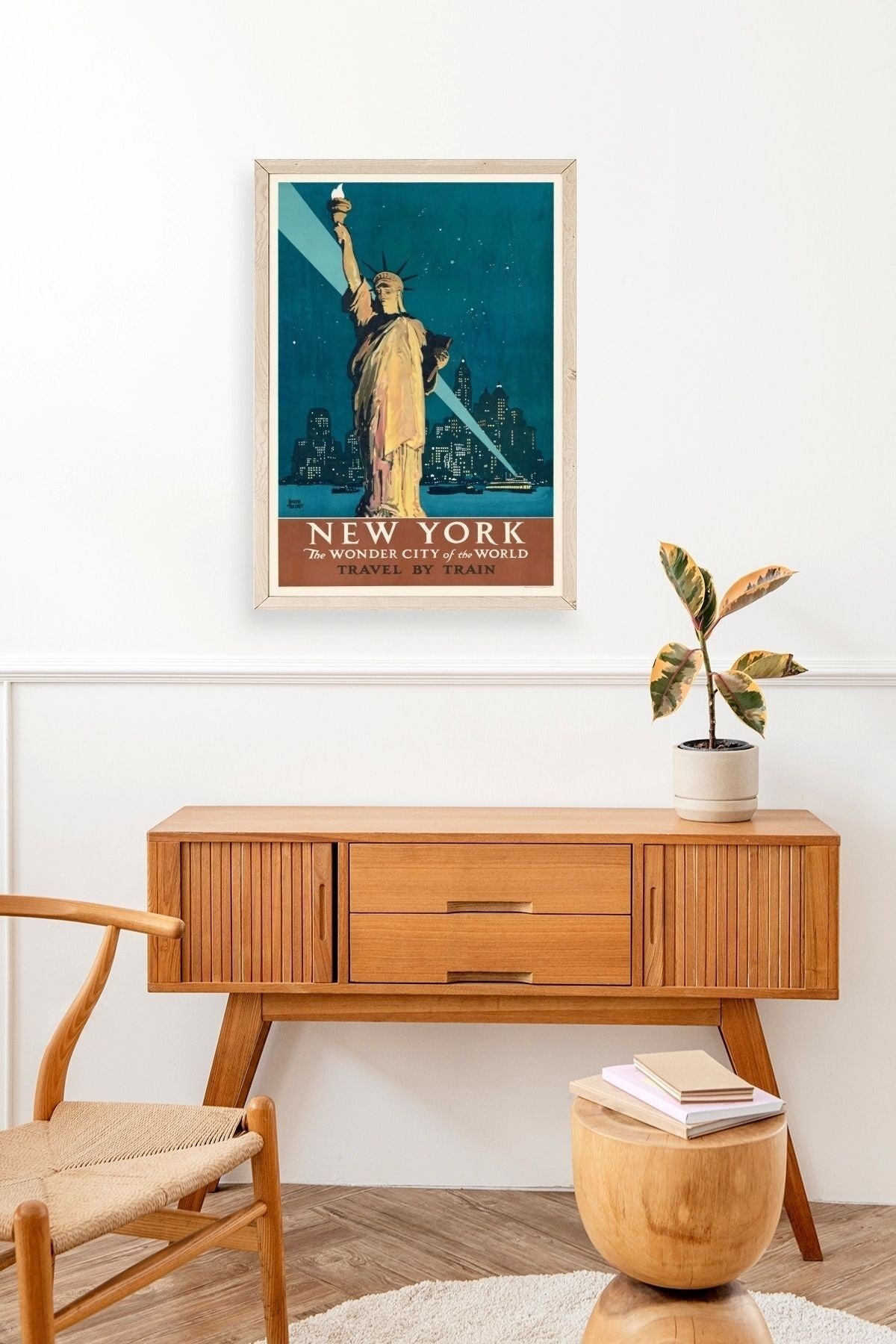 New York Ahşap Çerçeveli Tablo 30 x 42