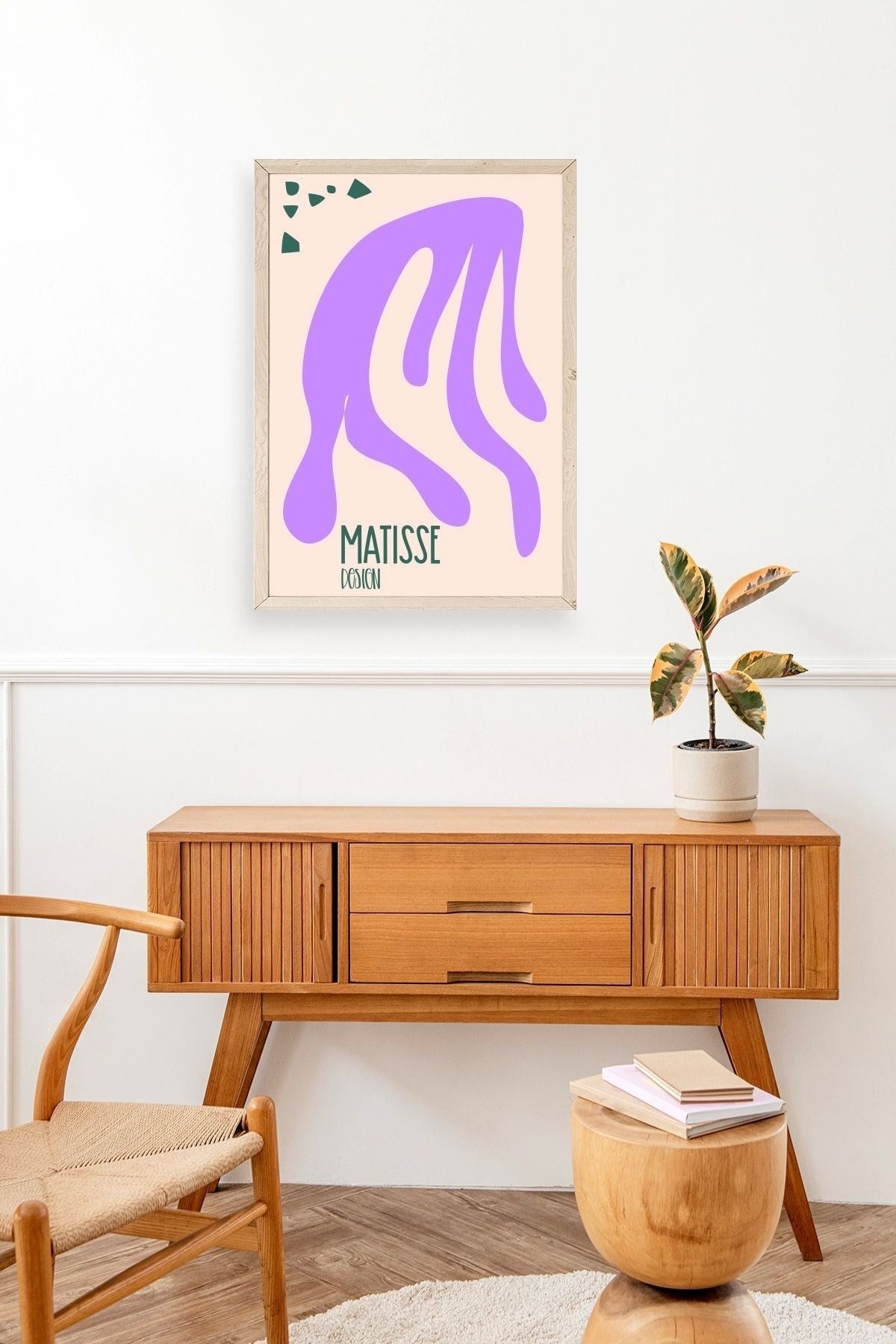 Soyut Ahşap Çerçeveli Tablo 23 x 30