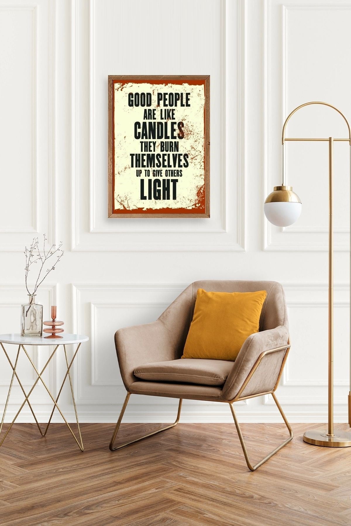 Motto Ahşap Çerçeveli Tablo 30 x 42