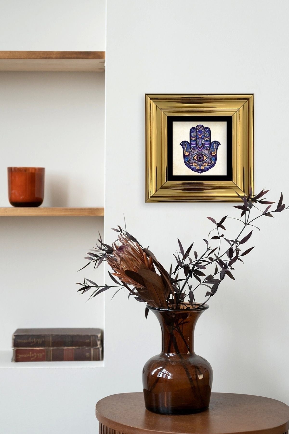 Fatma Ana Eli Çerçeveli Taş Tablo 20 cm