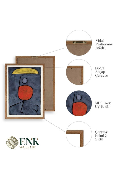 Paul Klee Ahşap Çerçeveli Tablo 30 x 42