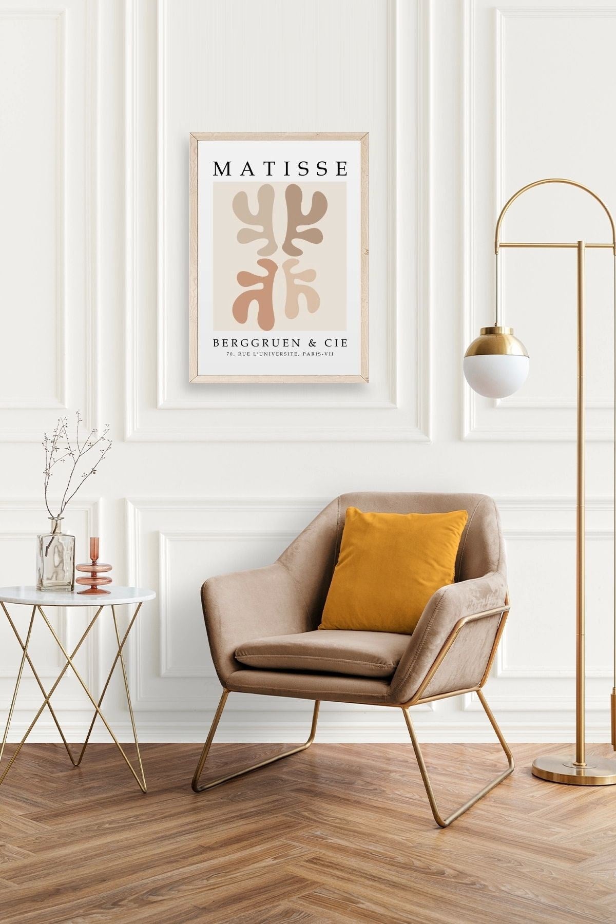 Soyut Ahşap Çerçeveli Tablo 30 x 42