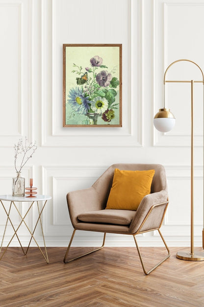 Çiçekler Ahşap Çerçeveli Tablo 23 x 30